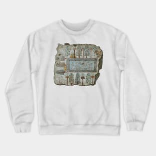 Garden fresco from the Tomb of Nebamun Crewneck Sweatshirt